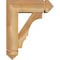 Ekena Millwork Balboa Arts and Crafts Rough Sawn Bracket w/ Offset Brace, Western Red Cedar, 6"W x 16"D x 20"H BKT0604X16X20BOA03RWR - alternate 3